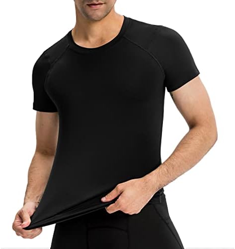 3 חבילה גברים של דחיסת חולצות ספורט מגניב יבש קצר שרוול לגברים אימון חולצות בסיס שכבה גופייה