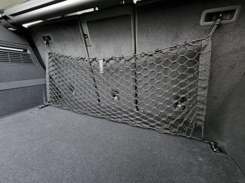 אחורי סגנון מושב רכב אלסטי תא מטען רשת מטען לאודי Q5 2018-2023 - מארגני תא מטען פרימיום ואחסון - רשת מזוודות לקרוסאובר