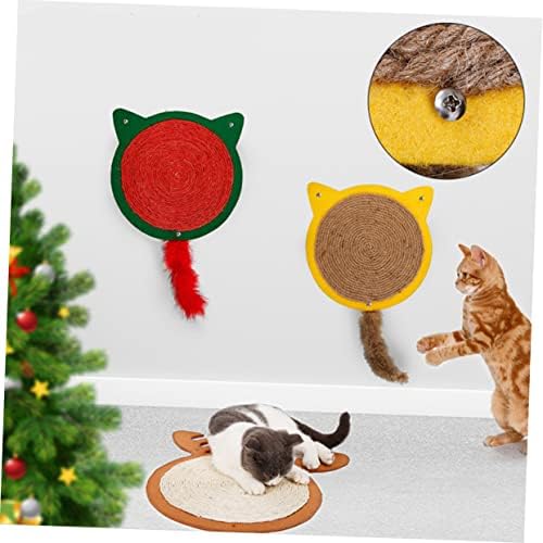3 יחידות חיות מחמד צעצועי פליידו קרטון צעצועי חתול סיסל צעצוע חתול גרדן צעצוע חתול מגרד מחצלת ציוד לחיות