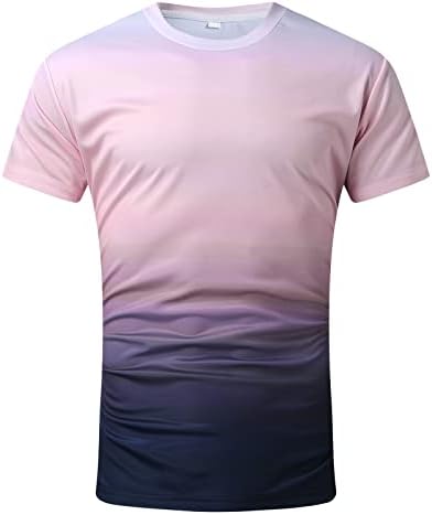 חולצות טריקו XXBR לגברים, עניבת שרוול קצר דפיס רחוב הדפס חידוש וינטג 'שיפוע צוואר צוואר רטרו ספורט חולצה