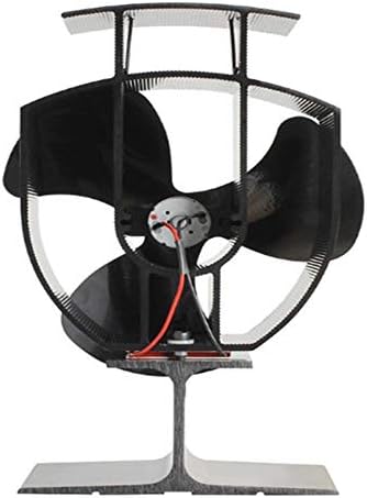 סיקסול גואנגמינג-3 להב חום מופעל אלומיניום תנור מאוורר אולטרה שקט אח עץ שריפת אקו מאוורר עבור יעיל חום הפצה-שחור