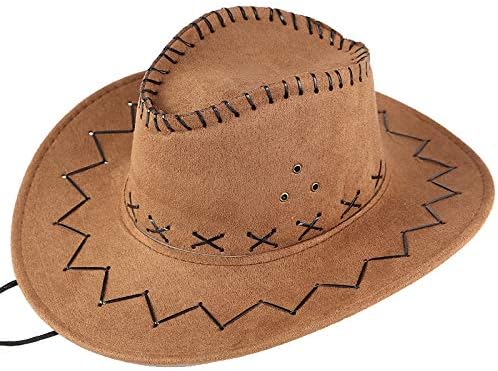 יוניסקס מערב קאובוי כובע כובע מונגולי, גברים, כובע כדור שמש כובע כדור דשא מתכוונן UPF 50+ וכובעי אופנה לנשים לסתיו