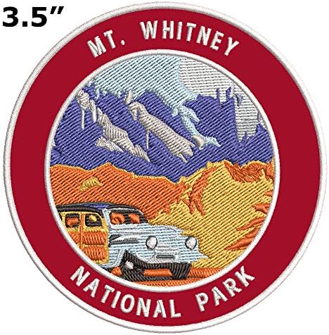הפארק הלאומי הר וויטני רקום טלאי פרימיום diy diy ברזל או לתפור גלאי דקורטיבי סמל סמל מזכרת בגדי ציוד נסיעות