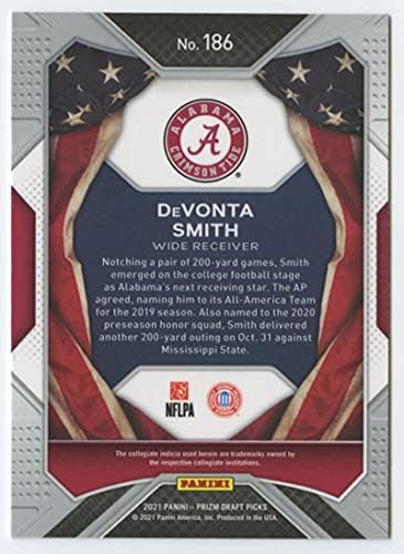 2021 Panini Prizm Traft Picks 186 Devonta Smith Alabama Crimson Tide All American NFL Card Football NM-MT