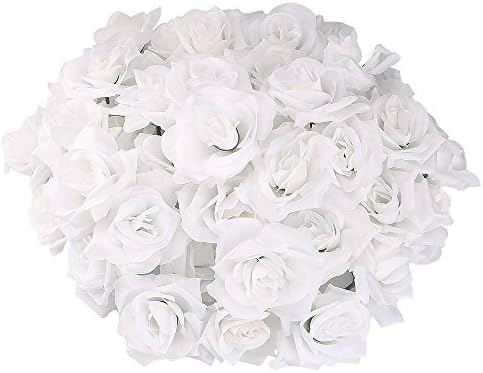 משי קרם ורוד ורדים פרח ראש, פרחים מלאכותיים ראשי לחתונה פרחי אביזרי לעשות כלה שיער קליפים סרטי ראש שמלה