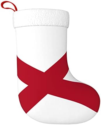 דגל Cutedwarf של אלבמה גרב חג המולד חג המולד קישוטי חג קישוטי אח תלויים גרב 18 אינץ 'גרביים