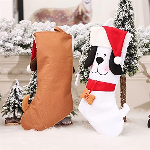 גרבי חג המולד של Aetygh לכלבים 2 חבילה, גרבי חג מולד מותאמים אישית לחיות מחמד, תליון אח של עץ חג המולד עיצוב בית חג המולד