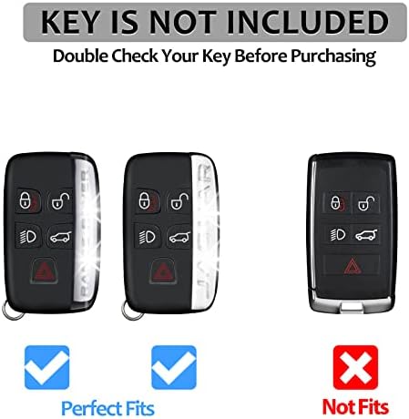 T-Carbon Farbon Farbon Ceyber Key כיסוי FOB עבור Land Rover, Pob Pob Case Protector עבור Jaguar e-pace f-pace f-type xe