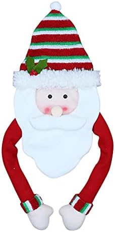 לחג מסיבות זרועות נעימות עץ סנטה עץ קישוטי חג המולד לאספקת חג המולד סנטה טופר טופר עץ חמוד עם כובע חורף Fairylandtree