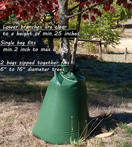 שקית השקיה של עץ עץ 25 ליטר X-Lege, שקית השקיה של טפטוף עץ שחרור איטי, מערכת מים חוסכת מים אוטומטית, למערכת