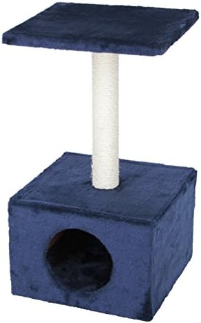 עמוד גירוד אמטיסט חתול קרבל, 31 על 31 על 57 סנטימטר, כחול כהה