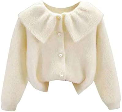 ילדים ילדים ילדים תינוקות תינוקות בנות בנות שרוול ארוך מוצק סוודר צמר מעיל קרדיגן גודל 16 בנות מעיל חורף