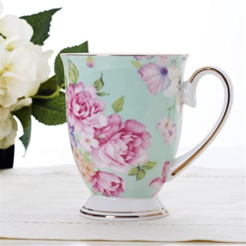 FXJ פרח ראטן עצם סין סט תה עם מגש סט כוס קרמיקה סט קיבולת גדולה סט תה תה ביתי (צבע: C, גודל