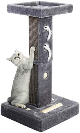 מודרני חתול עץ חתול גרוד עם סיסל מגרד הודעות, מפנק מוט חתול אינטראקטיבי צעצוע