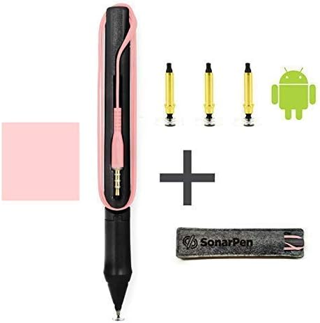SONARPEN - צרור עט חכם חכם רגיש ללחץ W החלפת NIBSET אופטימיזציה 4 מנשא כיס אנדרואיד וסונארפן. תואם W/Apple iPad/iPhone/Android/Switch/Chromebook