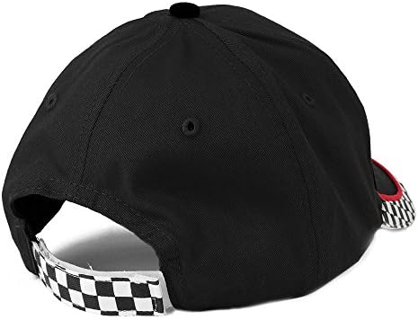 דגל מירוץ פרופיל נמוך מובנה כותנה אריג בייסבול כובע