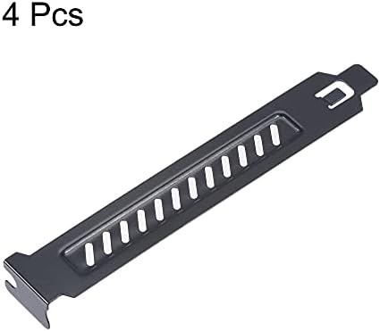 מכסי חריץ PCI של UXCell עם ברגים לזרימת אוויר של מחשב ו 4 יחידות שחורות אטומות אבק