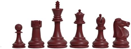 בית סטאונטון - סט השחמט הפלסטיק של רייקיאוויק-חתיכות בלבד-3.75 מלך-אדום ולבן