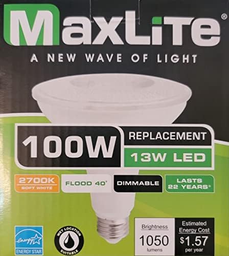 Maxlite 100 וואט שיטפון חלופי LED 13 וואט LED 13P38WD27FL