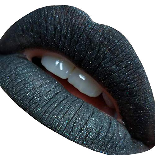 יופי אפוקליפטי שפתון שחור כהה-כחול צהבהב ירוק שפתון נוזלי גותי לקוספליי- מוצרי יופי טבעוניים ונטולי אכזריות בהשראת