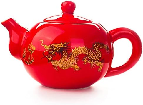 UXZDX 150 מל אדום/שחור קרמיקה קומקום קומקום סיני קומקום תה בעבודת יד קרמיקה קומקום פשוט