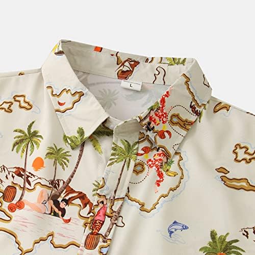 קיץ גברים חולצות זכר קיץ מזדמן עץ מודפס חולצה קצר שרוול להנמיך צווארון חולצה גברים של כפתור בגד גוף