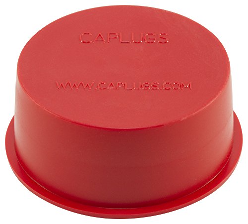 CAPLUGS QTV9Q1 כובע ויניל מחודד פלסטיק ותקע. TV-9, PVC, CAP OD 0.620 מזהה תקע 0.818, אדום
