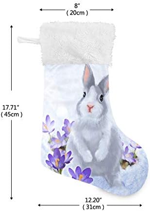גרבי חג המולד של Pimilagu ארנב 1 חבילה 17.7 , גרביים תלויים לקישוט חג המולד