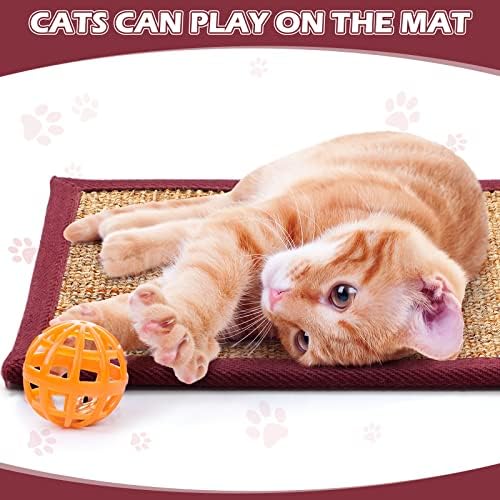 4 חתיכות חתול גרדן מחצלת סיסל מחצלת 15.7 איקס 12 אינץ אופקי חתול רצפת משטח גירוד שטיח להגנה על ריהוט שטיחים ספות וחתול