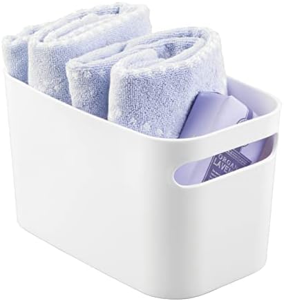 עיצוב עיצוב עמוק פלסטיק אמבטיה סבל אחסון יהירות עם ידיות - מארגן לסבון ידיים, שטיפת גוף, שמפו, קרם, מרכך, מגבת יד, מברשת