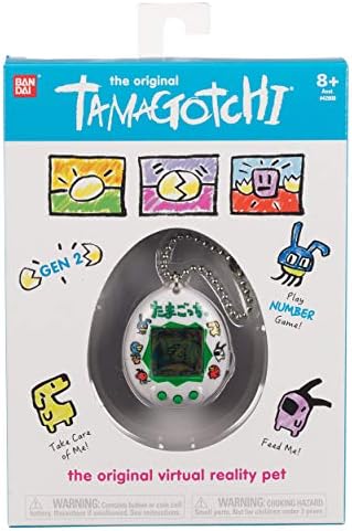 טמגוצ ' י 42816 לוגו יפני מקורי-הזנה, טיפול, טיפוח - חיית מחמד וירטואלית עם שרשרת למשחק בדרכים