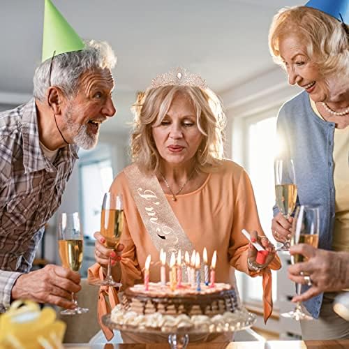 קישוטי מסיבת פרישה לפרישה, מתנות פרישה לנשים 2022 כתר ואבנט לנשים רוז זהב מיטב מתנות הפרישה