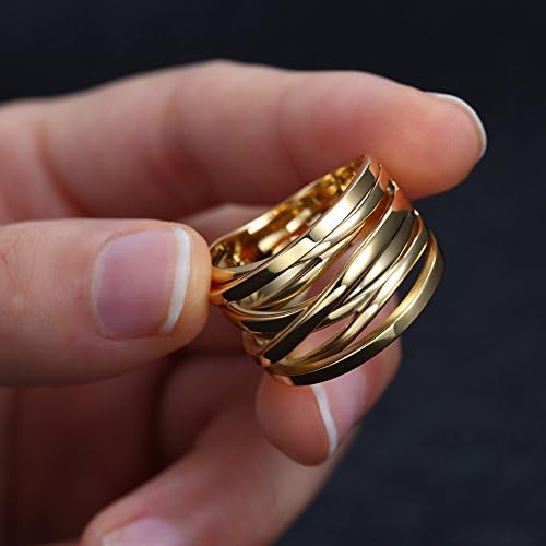 קשר צלב טבעת משפרי לנשים הצהרת פאנקי טרנדי אהבת אופנה אירוסין טבעת נירוסטה כסף זהב עלה זהב מצופה ידידות טבעת