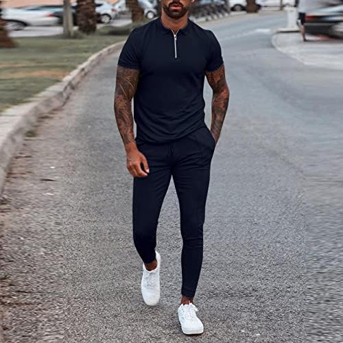 חליפות מזדמנים של אופנה Mens Mens, חולצת טריקו מודפסת אפריקאית לגברים ותלבושות אימונית של רשת ספורט ארוכה 2 חלקים, AW-4291