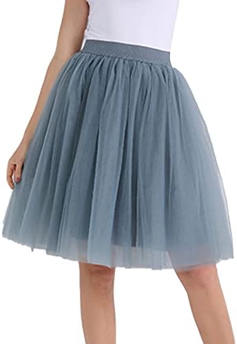 חצאיות טול לנשים באורך הברך ארוך בלט נסיכה קלאסי קלאסי שכבתי חצאית מותניים גבוהה חצאית חצאית אירועים