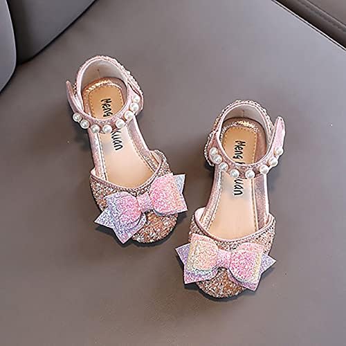 נעלי ריקוד ביצועים לילדות נעלי ילדים אבני חן פנינה קשר קשת הניצוץ נעלי נסיכת ילדים מגפי תינוקת