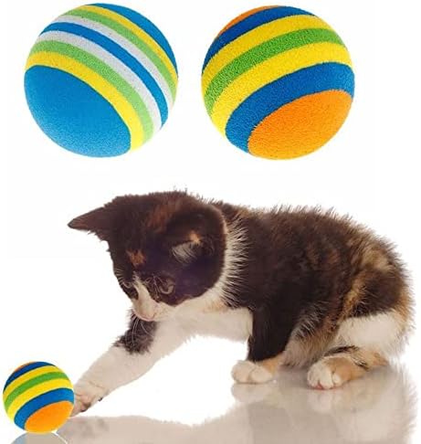 10 מחשבים/סט EVA כדור קשת כדור אינטראקטיבי כדור לחיזה חיית מחמד לחתול קיטי