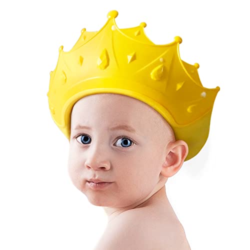 תינוק מקלחת כובע עמיד למים שמפו כובע לילדים פעוט בנות בני להגן על אוזני עיניים.מתכוונן סיליקון רחצה כתר.