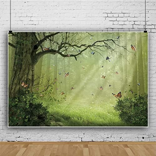 יער סניק תמונה רקע 10 על 8 רגל מסתורי יער פרפר עתיק עצי שמש צילום תפאורות באנר ילדים מבוגרים דיוקן מסיבת אירועים