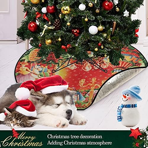 Visesunny Symber Symber Symber כלב חיה מחצלת עץ חג המולד מחצלת עץ עץ עץ מחצלת עץ חג המולד מגן רצפה סופג עץ עץ מחצלת מגש להגנת