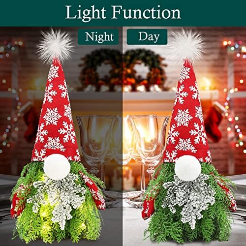 עץ חג המולד קטן עם אורות עם אורות - עצי חג מולד מלאכותיים בגודל 18 אינץ