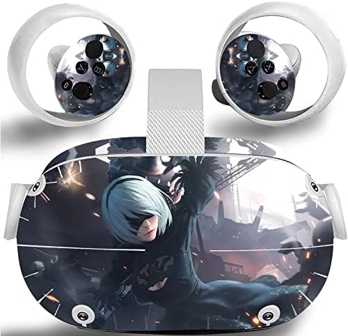 Nier Automatas - מדבקות עור ל- Oculus Quest 2, אוזניות VR ובקרות מדבקות מדבקות מגן אביזרי מגן