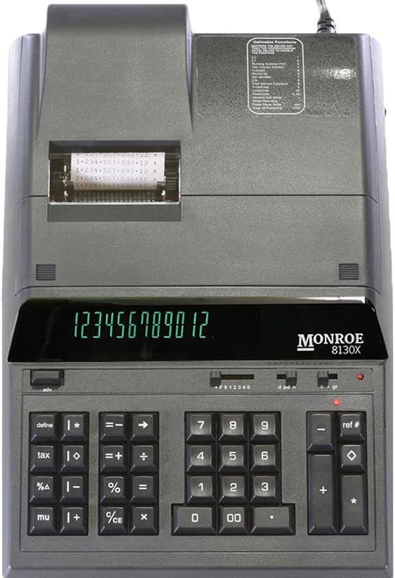 מונרו 8130X מחשבון הדפסת חובה כבד לאנשי מקצוע בתחום חשבונאות ורכישה