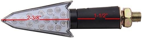 מוטורוגו שחור חץ ארוך גזע הפעל אותות הוביל אורות מצמוצים אינדיקטורים תואם עבור 2001 סוזוקי דרז400