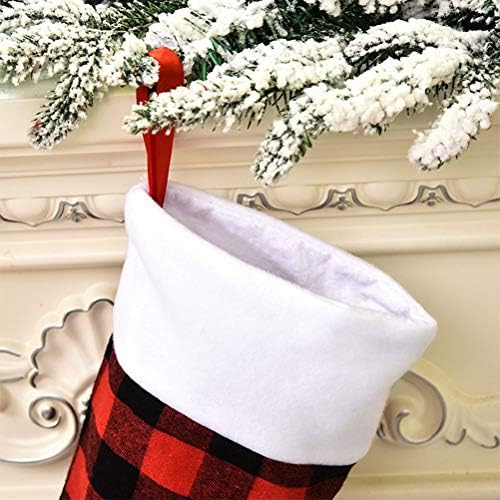 ABAODAM 2 PCS גרב פשתן לחג המולד תלוי גרביים מקסימים תיק תליון תליון גרבי מתנה עדין לבר משרד ביתי בר חנות תיק מתנה