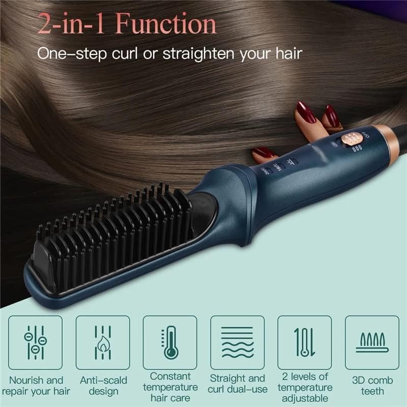 Douba 220V יוני חימום מהיר מהיר שיער רב -פונקציונלי שיער מברשת שיער מברשת מברשת 25 ממ מסרק מסרק מסתלסל ברזל שיער