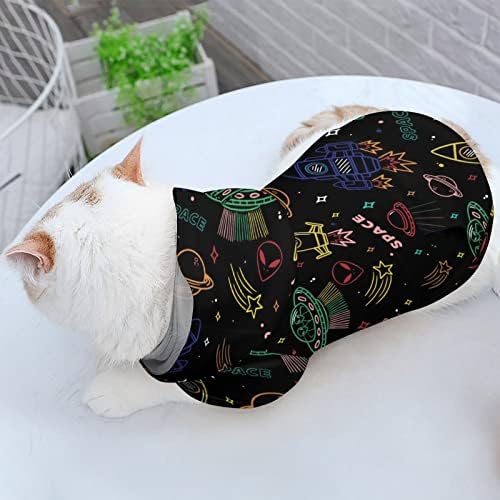 נושא חלל חתול חולצה מקשה אחת תחפושת כלבים אופנתית עם אביזרי חיית מחמד כובע