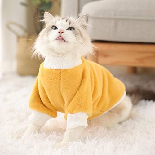 Opwele Cats בגדים סתיו חתולי חורף תחפושת פליס רך חתולי קפוצ'ונים סוודר סוודר צ'יוואווה בגדי פג