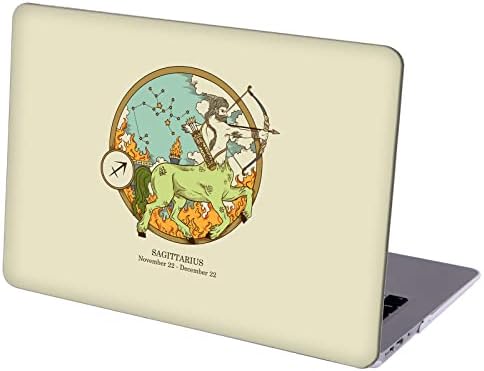 מארז Mingdao תואם ל- MacBook Pro 14 אינץ 'מעטפת מגן קשה עם כיסוי מקלדת - סימן זדיאק של מזל קשת