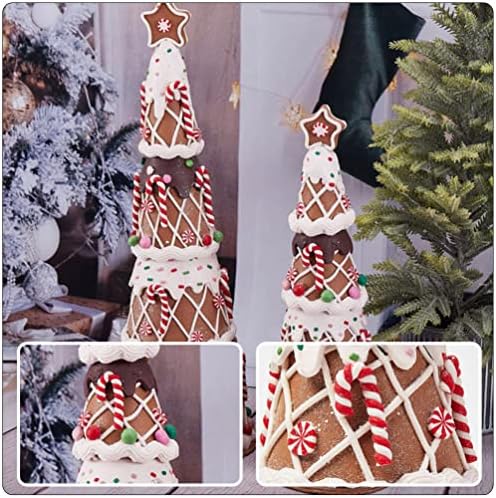 DIDISEAOE את עיצוב חג המולד עץ חג המולד גדול פסלון גלידת פלסטיק עיצוב ממתקים קליי חג המולד קישוט עץ עץ מלאכותי